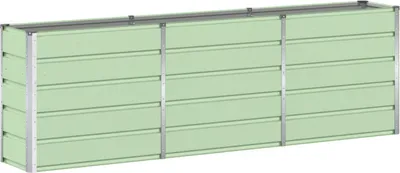 Image de Bac à plantes vidaXL vert 240 x 40 x 75 cm en acier