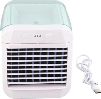 Produktbild von Mini -Lüfter, Klimaanlage, Kühler, 3 Windgeschwindigkeiten, Luftbefeuchter, Desktop -Haushalt, USB, Mobile Nachtkühlung kleine Kühler, Lüfter, Konditi