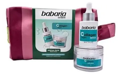 Obrázok produktu pre Kozmetická taška Babaria Facial Collagen, pruhovaná, vegánska