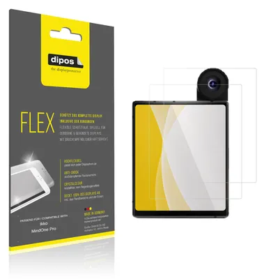 Produktbild von 2x Schutzfolie für Ikko MindOne Pro Folie, 100% Displayabdeckung, dipos Flex