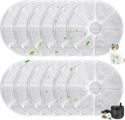 Produktbild von Packung mit 12 Aktivkohlefiltern mit Dreifachfiltration für Philips PAW3210/02