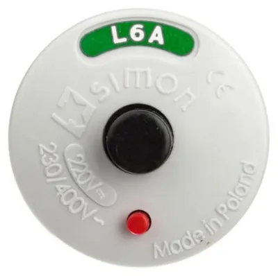 Zdjęcie produktu dla Kontakt Simon Wyłącznik Nadprądowy Bezpiecznik 6A L-6A Ghs 101 E27