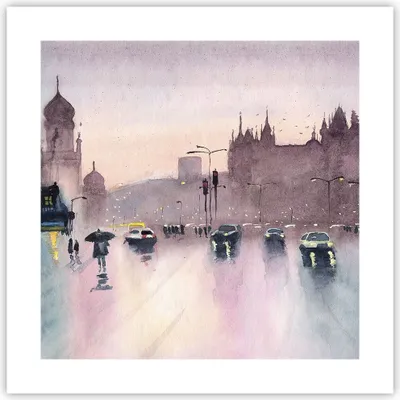 Produktbild von Poster - Poster ohne Rahmen - Aquarell Stadt historische Denkmäler - 40x40 cm - Wand Bild - Wanddeko - Wandbilder - Kunstposter - Wandposter - Bilder - Kunstdruck - Wanddekoration - P2XAC40x40-4579