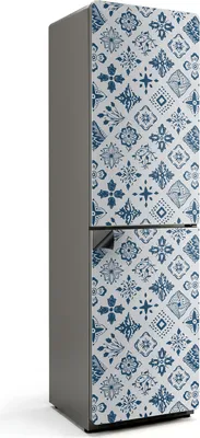 Zdjęcie produktu dla Wzór z motywami kwiatowymi - Magnetyczna osłona lodówki - Folia dekoracyjna magnetyczna do kuchni - Magnetyczna dekoracja lodówki - Samoprzylepna tablica magnetyczna - Folia magnetyczna na drzwi lodówki - 60x205 cm