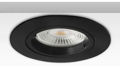 Produktbild von ISOLED Einbaurahmen rund, Lochausschnitt 68mm, schwarz, für GU10/MR16 Spots