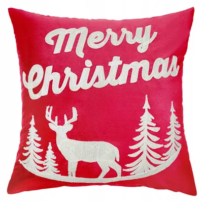 Produktbild von Spod Igły i Nitki Weihnachtliche Kissenhülle Rentier Rot