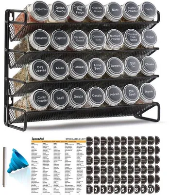Produktbild von Organizer mit 28 Behältern, 386 Etiketten, für Schrank, Arbeitsplatte, Lager oder Wandmontage