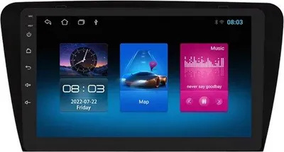 Immagine prodotto di Autoradio con Bluetooth e CarPlay per SKODA Octavia 3 A7 (2013-2018) – Compatibile con Apple e Android – Impianto stereo – Sistema di navigazione – 1 GB/16 GB