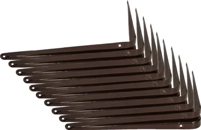 Produktbild von KOTARBAU® 10er Set Regalwinkel 300x250 mm Regalträger Regalhalter für Wandmontage Braun