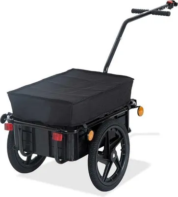 Zdjęcie produktu dla Przyczepka rowerowa o nośności 40 kg, czarna, 144 x 59 x 80 cm