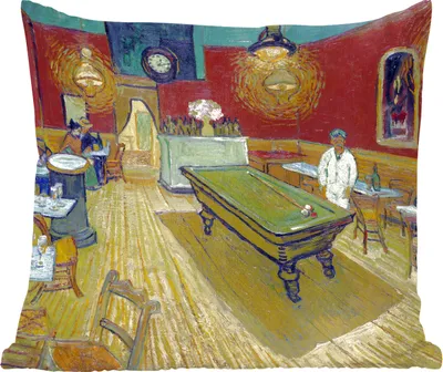 Produktbild von MuchoWow® Zierkissen Sofakissen Wohnzimmer Dekokissen 45x45 cm Das Nachtcafé - Gemälde von Vincent van Gogh - Schlafpolster - Polster für das Sofa