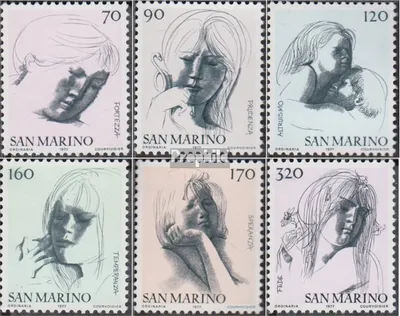 Produktbild von Briefmarken San Marino 1977 Mi 1133-1138 (kompl. Ausg.) postfrisch Freimarken - Ziviltugenden