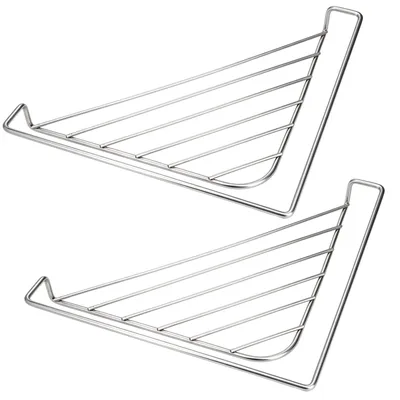 Eck-Abtropfgitter 2er Set Edelstahl 31x22x2,9 cm