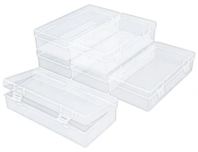 Produktbild von Kunststoff Aufbewahrungsbehälter Set von 6, 18,5 x 9 x 4,5 cm