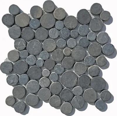 Produktbild von 1 Marmor Naturstein Mosaikfliese CO-001 grau Stein rund Fliesen Lager Verkauf Stein-Mosaik Herne NRW