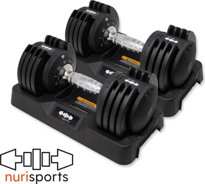 Produktbild von nurisports Set 2 verstellbare Hanteln 2 kg -12 kg