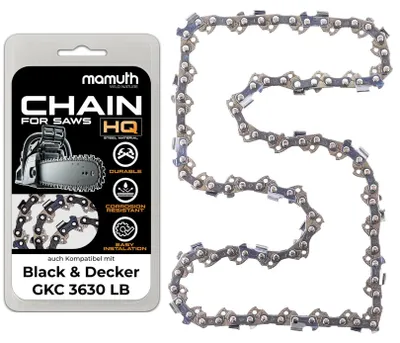 Produktbild von Sägekette 30cm 1.1mm 3/8"" 45 TG für Black & Decker GKC 3630 LB