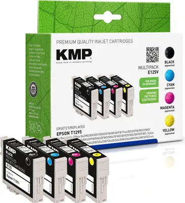 Produktbild von KMP E125V, Schwarz, Cyan, Magenta, Gelb, 4 Stück(e), Multipack