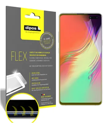 Produktbild von 3x Schutzfolie für Samsung Galaxy S10 5G Folie, 100% Displayabdeckung, dipos Flex
