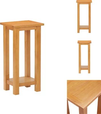 Image de vidaXL Table d'appoint 27x24x55 cm chêne massif - Tables d'appoint
