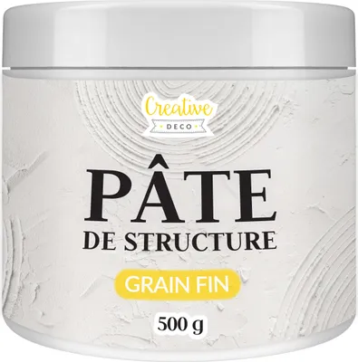 Image de Creative Deco Modeling Paste Pâte de Structure Grain Fin 500g - Pâte à Relief