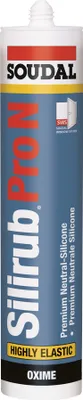 Immagine prodotto di SOUDAL Sigillante siliconico Silirub Pro N nero Cartuccia da 300 ml - 118969
