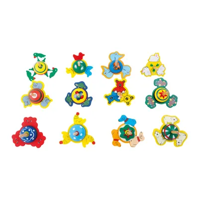 Produktbild von small foot Holzkreisel Tiere