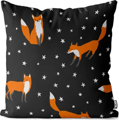 Produktbild von VOID Füchse und Sterne Kissenbezug Kissenhülle Sofakissen Kissen Deko Outdoor-Kissen Dekokissen
