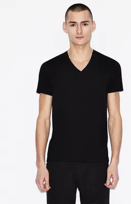 Immagine prodotto di Armani Exchange 8nzt75_zja5z T-shirt a maniche corte con scollo a V Nero M Uomo Nero M