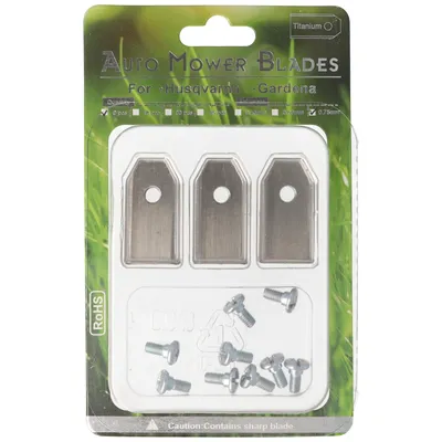 Produktbild von 9 Stück Ersatzmesser passend für Gardena Mähroboter R38Li, R40Li, R45Li, R50Li, R70Li, R75Li, R80Li, R100Li, R130Li, R160Li