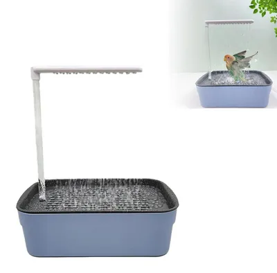 Productafbeelding van Automatische vogeldouche voor parkietenkooi - Vogelbadhuis met een circulair watersproeiersysteem