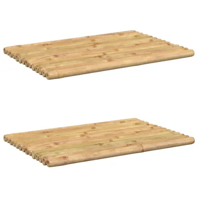 Produktbild von vidaXL Badematten 2 Stk. 50x35 cm Bambus