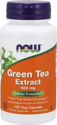 Productafbeelding van VoedingssupplementenNOW Foods Green Tea Extract groene thee-extract 400 mg (100 capsules) 4112