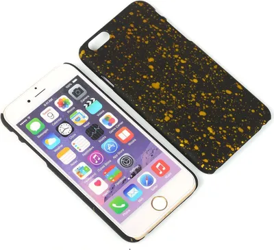 Produktbild von Handy Hülle Schutz Case Bumper Schale für Apple iPhone 6 Plus 3D Sterne Gelb