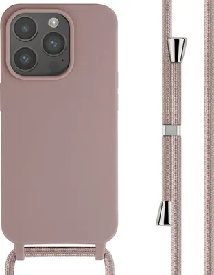 Produktbild von imoshion SilikonHülle mit Band iPhone 15 Pro - Sand Pink