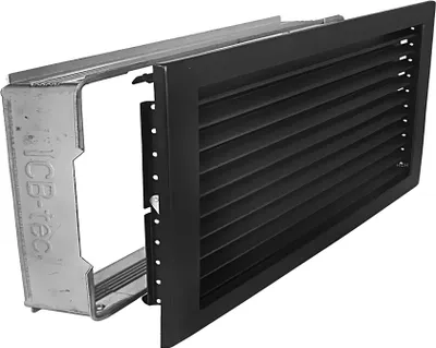 Produktbild von Kaltluftgitter KG 4523 S Lüftungsgitter Schwarz 450 x 230mm Zuluft Abluftgitter