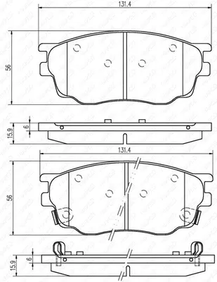 Produktbild von Scheibenbremsbelagsatz VA, MAZDA 6 1.8