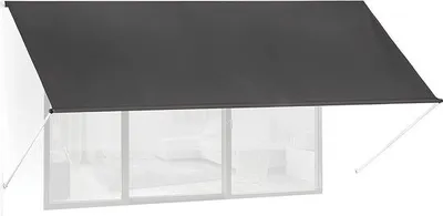 Obrázok produktu pre 120 x 350 cm, slnečná clona na okná, ochrana proti UV žiareniu, s reťazou, polyester a kov, sivá