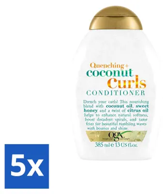 Produktbild von 5 x OGX Coconut Curls Conditioner für lockiges Haar - 385 ml - Vorteilspackung - 5 Stücke