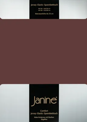 Produktbild von Janine Jersey Elastic Spannbetttuch 180x200 cm - 200x220 cm dunkelbraun