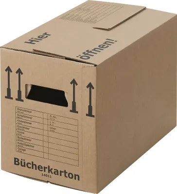 Produktbild von 75 x Bücherkarton Profi 40 kg Traglast stabiler Umzugskarton Bücherkiste Umzug 2-wellige Movebox BB-Verpackungen
