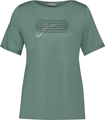 Produktbild von Street One wording partprint shirt seafoam green 44