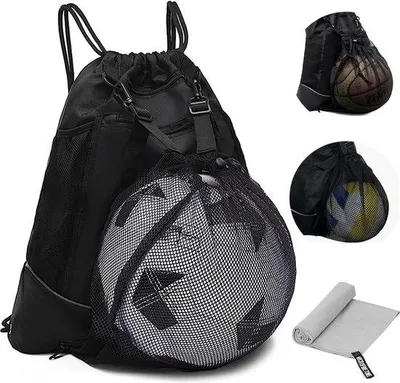 Immagine prodotto di Borsa sportiva per ragazzi e ragazze, borsa sportiva multifunzionale con scomparto in rete, ideale per calcio, pallacanestro e pallavolo