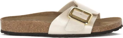 Produktbild von Birkenstock Damen Pantoletten Catalina Cushion Buckle 42093-37, 42093-38, 42093-39, 42093-40, 42093-41, 42093-42 BIR-1029393 Graceful Pearl White 40