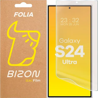 Produktbild von Matte Folie für Galaxy S24 Ultra, Bizon Glass Film Sun, 1 Stück