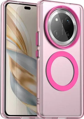 Immagine prodotto di Custodia magnetica per Honor X60 Pro/X9C/Magic 7 Lite, sottile custodia antiurto traslucida opaca Rosso