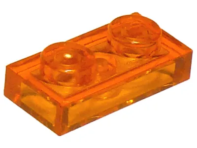 Image de Lego® 250x 1x2 plaques 3023 - Plaque Trans - Orange - Trans-Orange