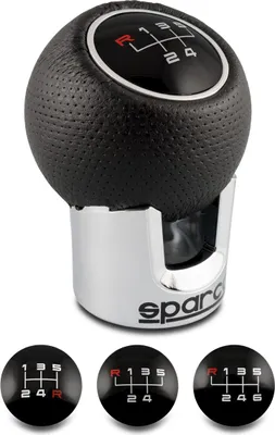 Produktbild von SPARCO Schaltknauf Schalthebelknauf Schwarz Chrom Kunstleder