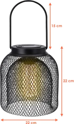 Image de Lampe solaire de jardin à suspendre - Ø 22 cm, hauteur 22 cm - Lampe solaire