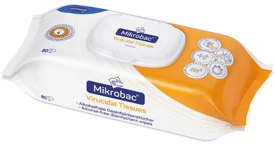 Produktbild von Mikrobac Virucidal Tissues, 80 St TUE
